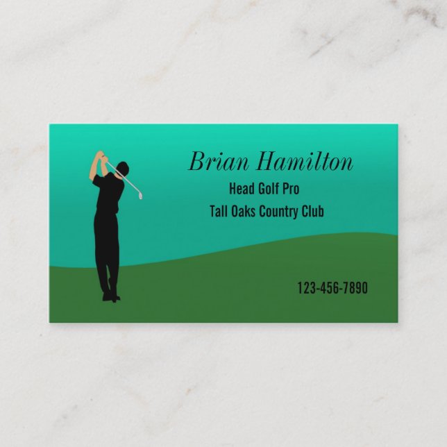 Golf Pro Business Card (Front)