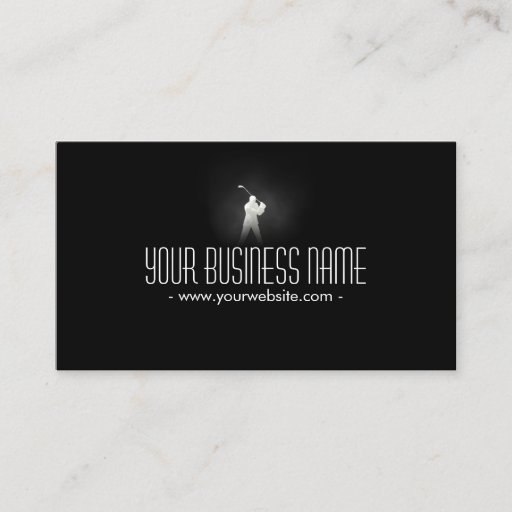 Customizable Classy Dark Golf Pro Business Card
