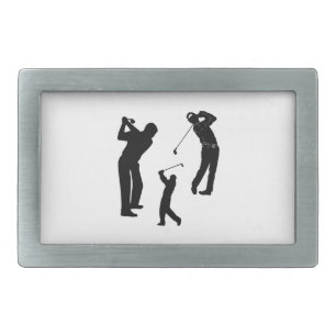 Golf Pro Rectangular Belt Buckle