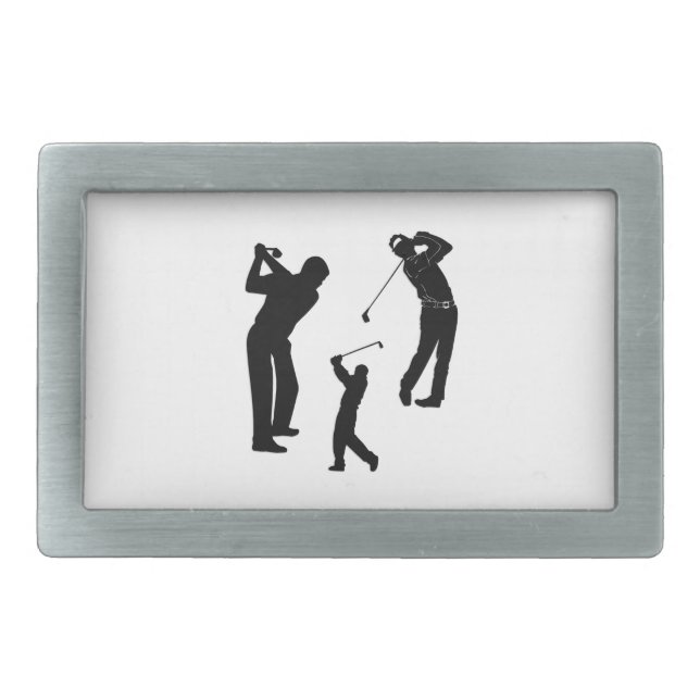 Golf Pro Rectangular Belt Buckle (Front)