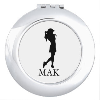 Golf Pro Woman stylish personalized custom Compact Mirror