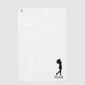 Golf Pro Woman stylish personalized custom Golf Towel