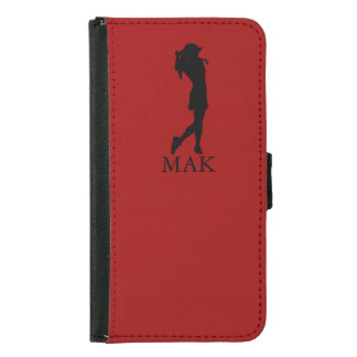 Golf Pro Woman stylish personalized custom Samsung Galaxy S5 Wallet Case