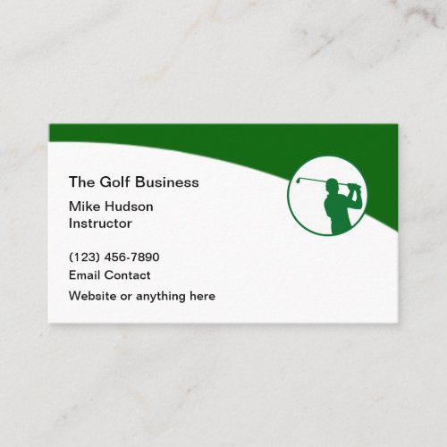 Golf Professional Modern Business Cards