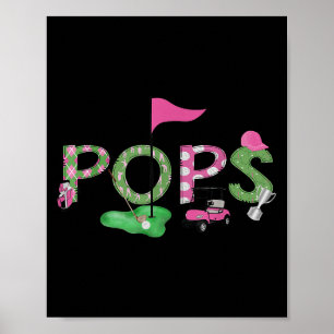 Golf Ps Nk Hole In One Golf 1st Birthday Girl Poster