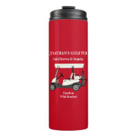 Golf Pub Golf Cart Beer & Snacks Wild Stories Pub Thermal Tumbler