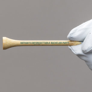 Golf pun green bachelor party favor golf tees
