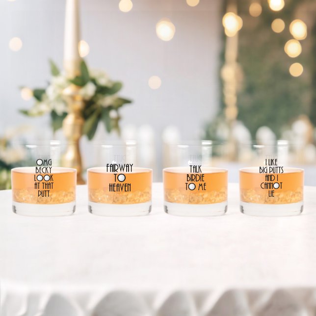 Golf Pun Rocks Glass Set (Insitu (Wedding))