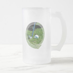 Golf Putt Frosted Beer Mug