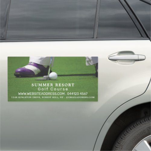 Golf Putt Golf Club Golfer Golf Coach Car Magnet