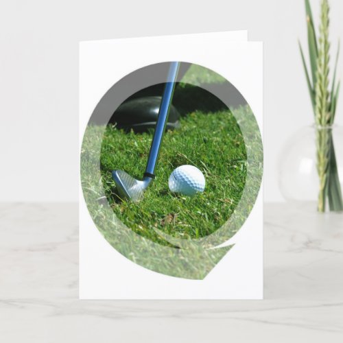 Golf Putt Greeting Card