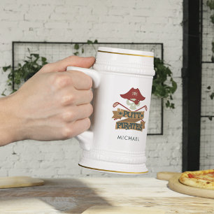 Golf Putt Pirates Outdoor Dad Birthday Custom Beer Stein