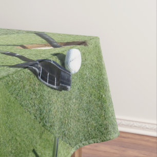 Golf Putter And Ball Putting For Par, Tablecloth