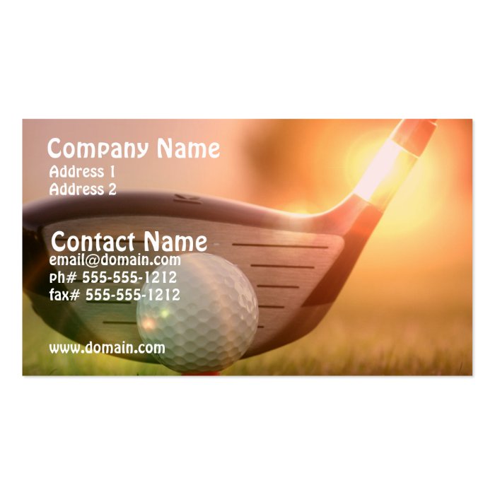 Golf Putter Business Card