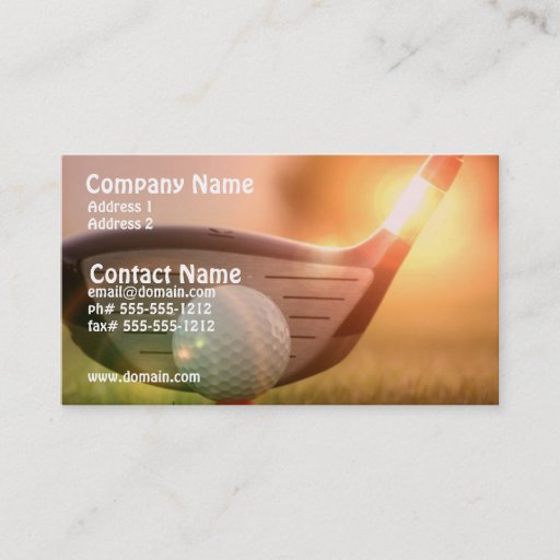 Customizable Golf Putter Business Card