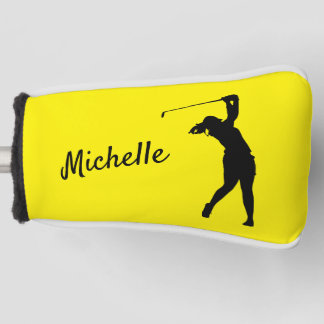 Golf Putter Cover "golfer Michelle" yellow