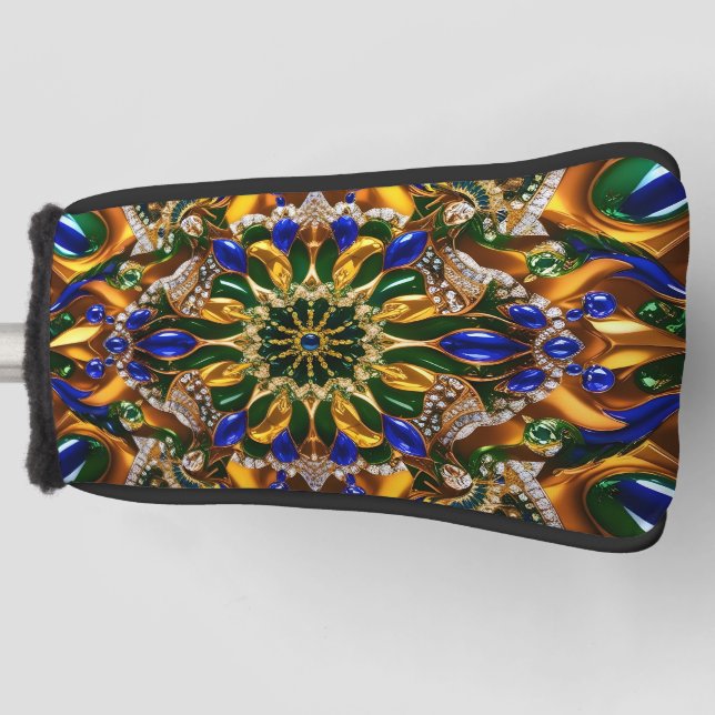 Golf Putter Cover with Brazil Colors Design (Front)