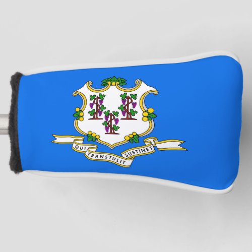 Golf Putter Cover with Flag of Connecticut USA