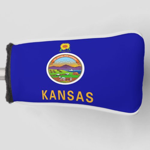 Golf Putter Cover with Flag of Kansas USA