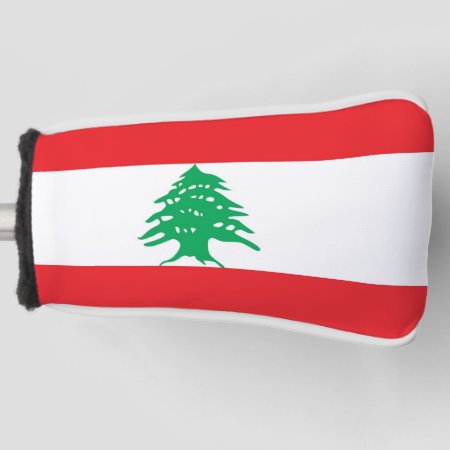 Golf Putter Cover With Flag Of Lebanon