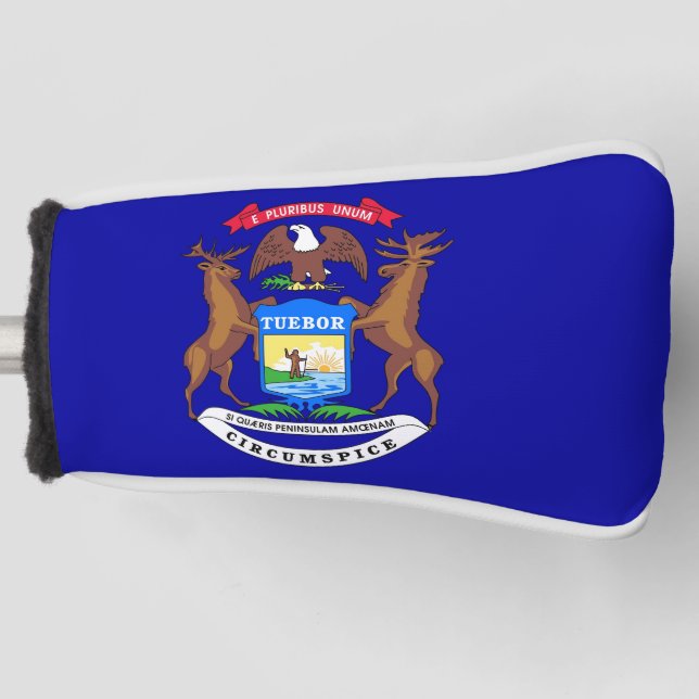 Golf Putter Cover with Flag of Michigan, USA (Front)