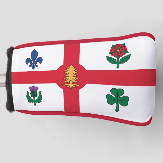 Golf Putter Cover with Flag of Montreal, Canada (Front)