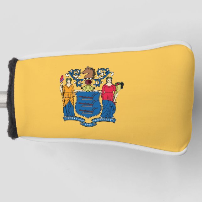 Golf Putter Cover with Flag of New Jersey, USA (Front)
