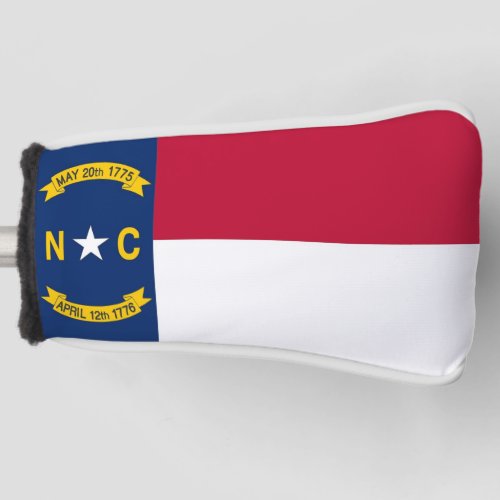 Golf Putter Cover with Flag of North Carolina USA