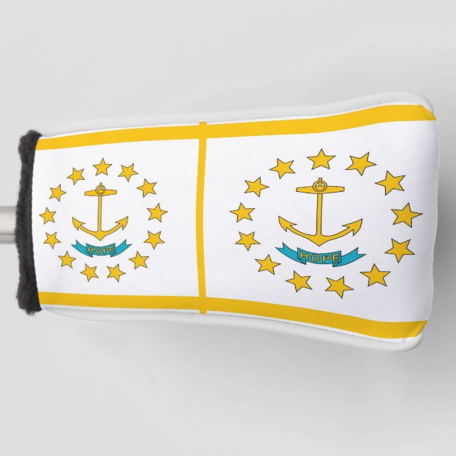 Golf Putter Cover with Flag of Rhode Island, USA (Front)