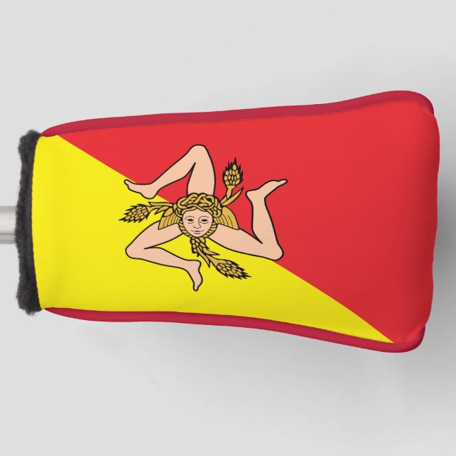Golf Putter Cover with Flag of Sicily, Italy (Front)