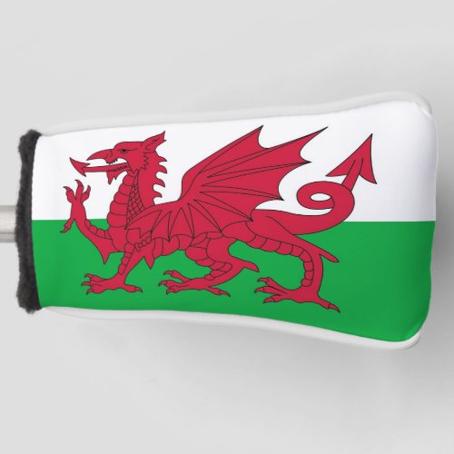 Golf Putter Cover with Flag of Wales UK