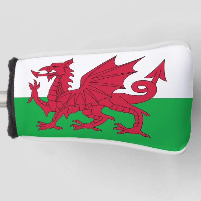 Golf Putter Cover with Flag of Wales, UK (Front)