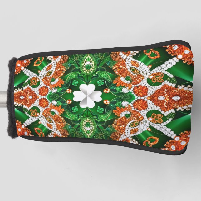 Golf Putter Cover with Irish Colors Design (Front)