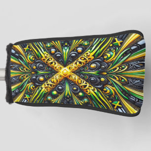 Golf Putter Cover with Jamaican Colors Design