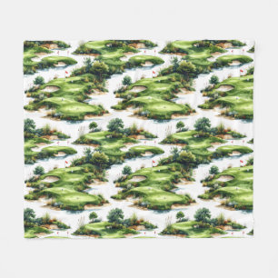 Golf Putting Green Fleece Blanket