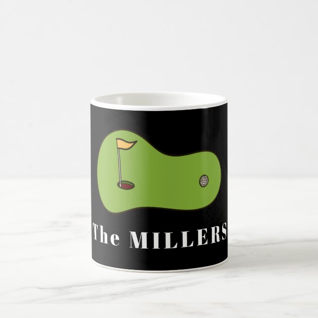 Golf Putting Green Personalized  Coffee Mug (Center)