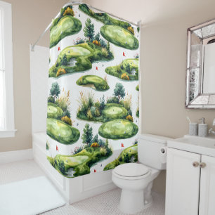 Golf Putting Green Shower Curtain