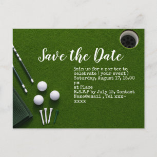 Golf Putting Green with golf ball Postcard