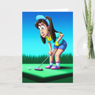 Golf Putting Greeting Card