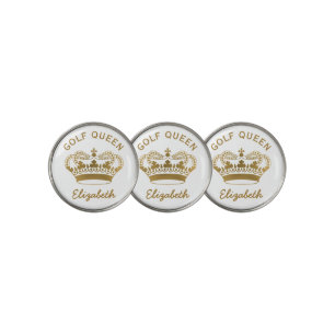 Golf Queen Gold Crown Ball Marker