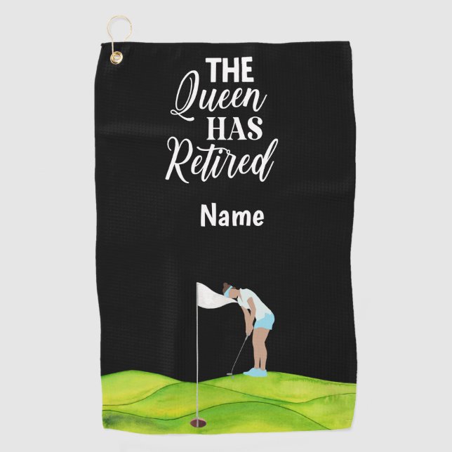 Golf  Queen has retired  Golf Towel (Front)
