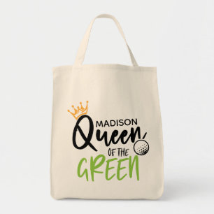 Golf Queen Of The Green Funny Modern Personalized Tote Bag