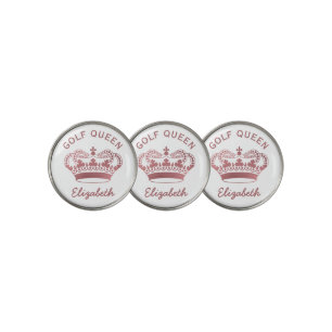 Golf Queen Rose Gold Crown Golf Ball Marker