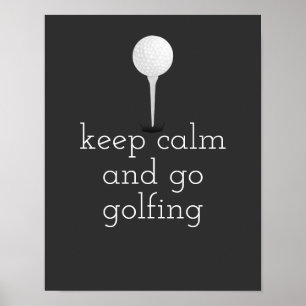 golf quote poster for golfers gray and white