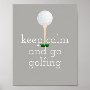 golf quote poster for golfers gray and white