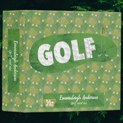 Golf Range Fanatic Photo Scrapbook Album 3 Ring Binder