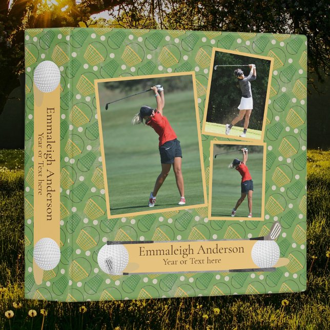 Golf Range Pail Photo Collage 3 Ring Binder (Creator Uploaded)