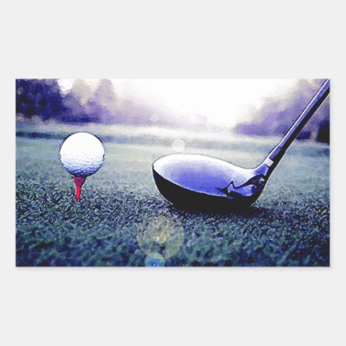 Golf Rectangular Sticker