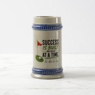 Golf Red Flag Golf Lifestyle Typography Design Beer Stein