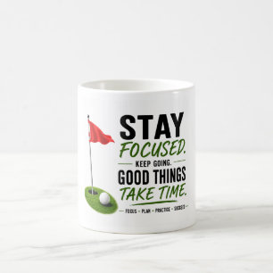 Golf Red Flag Golf Lifestyle Typography Design Color Morph Mug